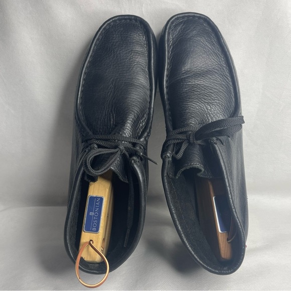 Clark’s Wallabees Shacre Chukka Boot Mens US 12 M Black Suede Leather Moccasin - Picture 11 of 13